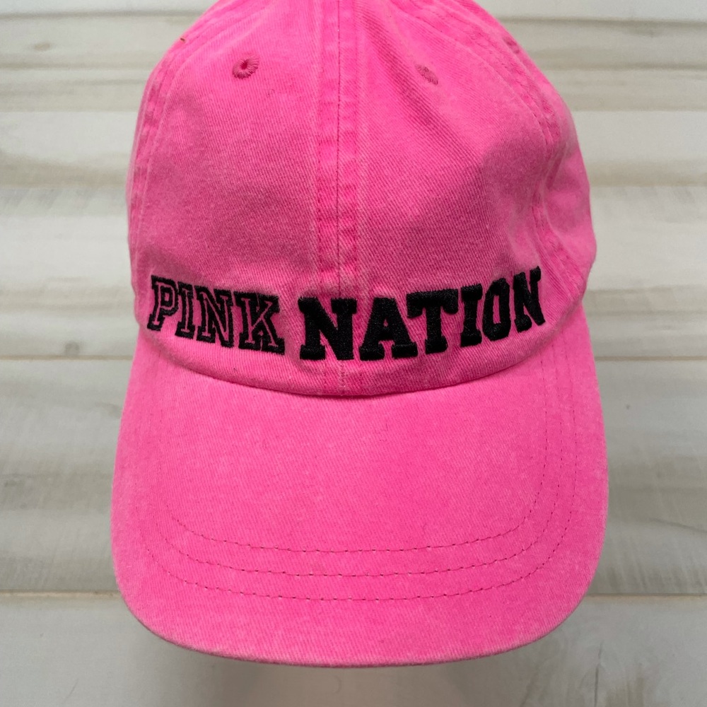 Victoria’s Secret Pink NWT Neon Pink Nation Hat OS